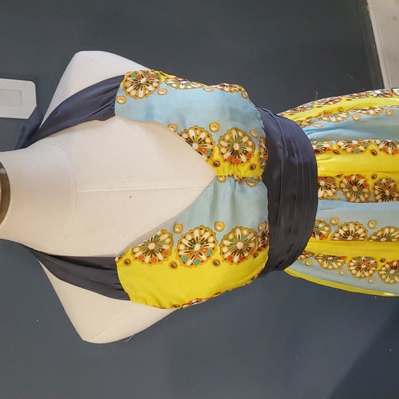 Moulinette Soeurs woman's yellow silk dress size 2 - Picture 3 of 17